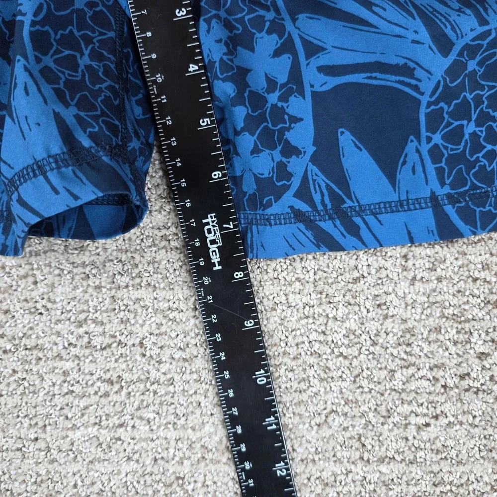 Chubbies Mens Swim Trunks XL Blue Pineapple Floral Mesh Lined Shorts Stretch